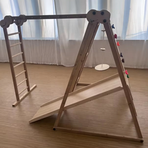 Palestra per bambini al coperto nella giungla con parete svedese e struttura di arrampicata <span class=keywords><strong>Fun</strong></span> <span class=keywords><strong>House</strong></span> per giocare attività scolastiche modello di triangolo Pickler - Product Image 6