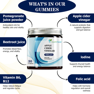 Complément alimentaire pour la perte de poids le plus vendu, soutien immunitaire, gommes végétaliennes au vinaigre de cidre de pomme, enrichies en antioxydants avec de la vitamine B6 - Product Image 3