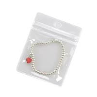 Pochette auto-adhésive transparente en PVC perforée pour rangement de bijoux, protection et étiquetage, emballage personnalisé pour bijoux
