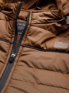 เสื้อแจ็คเก็ตพัฟเฟอร์หนาสำหรับผู้ชาย ทนทาน มีฮู้ดบุขนแกะ อุ่น กันลม เหมาะสำหรับฤดูหนาว กิจกรรมกลางแจ้ง แคมป์ปิ้ง และสไตล์สตรีทในเมือง - Product Image 4