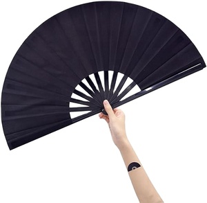 Abanicos Plegables Grandes de Bambú para Hombre/Mujer, Accesorios Pintados a Mano para Festivales Rave, Actuaciones de Drag Queens, Regalo Chino Japonés - Product Image 5