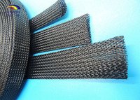 Funda Protectora de Malla Trenzada Expandible de PET, Resistente al Fuego, Flexible, para Cables de 2-50 mm