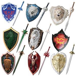 Escudo de Espuma PU com Emblema Triplo de Leão em Relevo para Jogos de Batalha de Crianças, Brinquedo de Escudo de Espuma PU com Cresta de Leão - Product Image 6