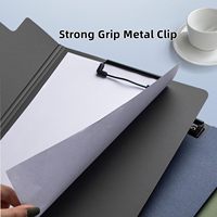 Carpeta con Tapa y Portapapeles A4 Plegable, Bloc de Notas con Clip para Memos, Formularios, Documentos, Escuela, Oficina y Trabajo