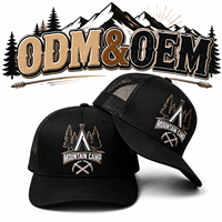 Casquette de camionneur personnalisée style sport avec logo brodé, 5 panneaux, maille respirante, visière classique, pour femmes et hommes