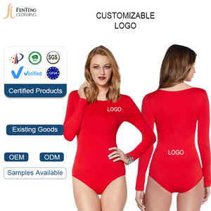 Combinaison en nylon personnalisée Under Lulu pour femme, costume d'Halloween rouge, body à manches longues, décontracté, hiver, grande taille, tendance - Product Image 1