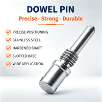 Pin Dowel Berulir dengan Bahu Pengatur Posisi, Pin Poros Bertingkat, Finishing Pasifasi, Diameter Kepala Kustom untuk Penentuan Posisi Fixture Cetakan