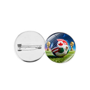 2026 EE. UU. Canadá México para el Trofeo Jules Broche Pin Accesorio de Mercancía para Aficionados al Fútbol Electrochapado Pequeño - Product Image 3