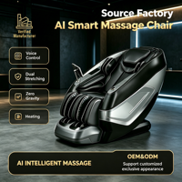 Fauteuil de massage Zhipin haut de gamme 4D à gravité zéro, massage complet du corps, double étirement, commande vocale IA, chauffage, luxe, pour la famille et les personnes âgées