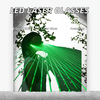 Lunettes LED rechargeables FineGreen à lumière verte pour spectacle de danse, DJ, club, fête, performance du Nouvel An chinois, 14 ans et plus