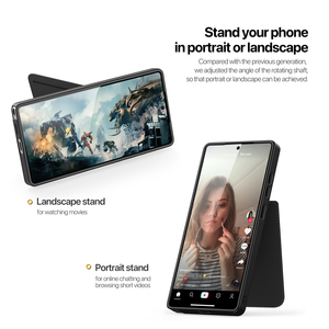 Three in one card holder phone case suitable for S25Ultra phone case, dual card holder, fully wrapped magnetic phone case - Product Image 3