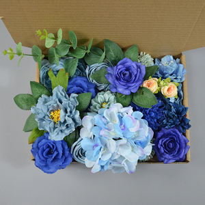 Flores artificiales cabeza de seda gran oferta varios patrones de flores conjunto de caja combinada DIY decoraciones de ducha de boda conjunto de flores de imitación - Product Image 6