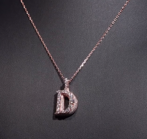 Liontin Huruf Perhiasan Hip Hop Moissanite Berkilau, Perak <span class=keywords><strong>Sterling</strong></span> <span class=keywords><strong>925</strong></span> Berlapis Rhodium, Bersertifikat GRA, Dapat Dipesan Sesuai Keinginan - Product Image 5