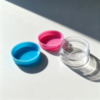 Vente en gros de flacons cosmétiques en plastique transparent bleu rose, mini-contenants, petits pots en plastique transparent PS