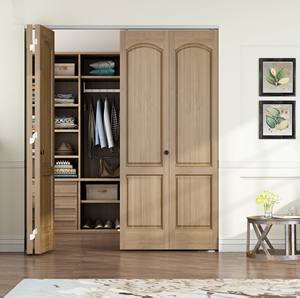 आंतरिक आधुनिक एल्यूमीनियम मिश्र धातु द्वि-गुना दरवाजा हार्डवेयर स्लाइडिंग कोठरी अनुप्रयोग - Product Image 2