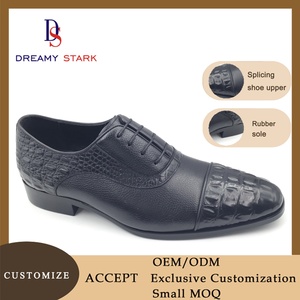 Zapatos de boda de invierno para hombre, elegantes, transpirables, antideslizantes, con parte superior de cuero genuino suave, con cordones y estampado. - Product Image 2