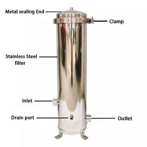 Filtre de sécurité bien eau rivière <span class=keywords><strong>ciment</strong></span> sable industriel pré Pp fil enroulé filtre 304 filtre de précision en acier inoxydable - Product Image 3