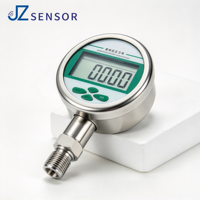 Manomètre numérique de terrain JZsensor avec interface multi-filetage, testeur de pression en acier inoxydable pour milieux huileux et aqueux