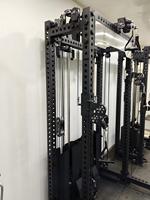 Equipo de Gimnasio Multifuncional con Polea para Ejercicios de Dorsal y Crossover, Máquina con Selección de Carga por Pin - Admite Tamaño Personalizado