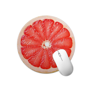 Factory Custom Logo Size Round Mousepad Funny Fruit Mouse Pad Cool Promotion Gifts Mouse Mat with Sublimation Print Stitch <b>Edges</b> - Product Image 1