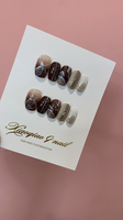 10 faux ongles en acrylique forme ballerine/cercueil, design personnalisé, application facile, vente en gros, les plus vendus, luxe