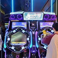 Machine d'arcade musicale de danse à 2 joueurs à pièces - Machine de jeu de danse amusante pour arcade/parc d'attractions