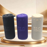 Enceinte Bluetooth mini colonne TG488 TWS portable avec subwoofer extérieur, haut-parleurs BT 5.3, support de téléphone et lumière LED RGB – Idéal comme cadeau