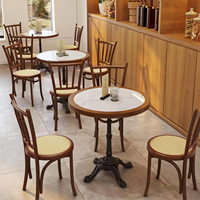 PLUS DESIGN Vente en gros Ensembles de bar de magasin moderne Industrial Bistro Vintage Metal Tables et chaises Wood Coffee Dining Restaurant Booth