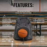 Oem Offres Spéciales GRANDE Capacité Résistant à l'Eau Sac de Basketball Sac à Chaussures Sac à Dos de Basketball Sac