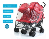 Housse de pluie universelle pour poussette double pour bébé jumeau
