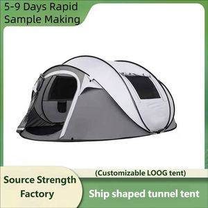 Carpa Familiar Grande para Acampar al Aire Libre en las Cuatro Estaciones, Automática, de Instalación Instantánea, de Una Sola Capa, Impermeable de 1500-2000 mm - Product Image 2