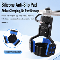 Pince pneumatique à trois griffes JD, embout de robot, alliage d'aluminium, patin en caoutchouc bleu, mandrin auto-centrant pour pièce cylindrique