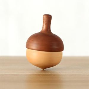 Kustom ukiran kayu buatan tangan berputar atasan klasik mainan edukasi sensorik untuk taman kanak-kanak Fidget Spinner Fidget - Product Image 2