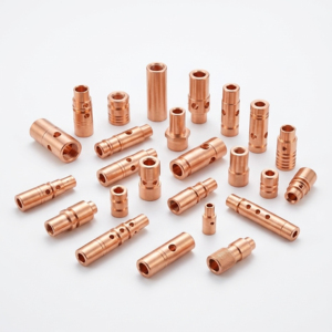 IATF 16949 OEM Custom Cnc Machining Parts High Precision Red Copper Connector Pin Cnc Lathe Electrical Contact Terminal for Auto