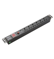 Barre d'alimentation PDU en aluminium pour centre de données, montage en rack, 6 et 8 voies, avec courant de 10A et tension de 250VAC