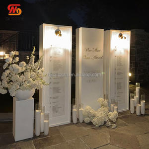 Decoración de Lujo para Eventos, Accesorios de Acrílico y PVC, Fondo 3D para Bodas, Letrero de Bienvenida para Bodas, Fondo para Plan de Asientos - Product Image 1