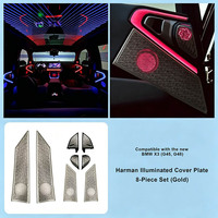 Pour BMW X3 G45 G48, style Bowers & Wilkins, couvercle de haut-parleur lumineux, garniture, kit d'éclairage ambiant intérieur de voiture, système d'éclairage