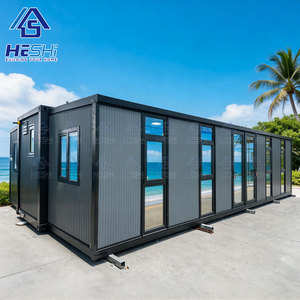 บ้านสำเร็จรูป HESHi โมเดิร์น คอนเทนเนอร์เฮาส์ ขนาด 40 ฟุต แบบขยายได้ ดีไซน์ทรงสี่เหลี่ยมผืนผ้า โครงสร้างเหล็ก บ้านเคลื่อนที่ - Product Image 1