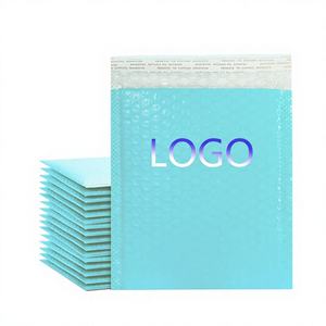 Baby Blue Eco-Friendly Biodegradable Co Extruded Film Bubble Bag 15x20+4CM Thick Cosmetics Jewelry CD Envelope Customized Logo - Product Image 1