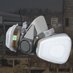 6200 Máscara de gas de media cara Respirador de goma reutilizable para olor de pintura y polvo de vapor orgánico Estándar KN95 - Product Image 2