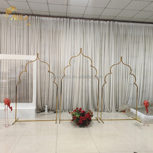 NIKA Moderno <span class=keywords><strong>Espositore</strong></span> ad Arco in Metallo per Boutique, Struttura Dorata Leggera per Sfondi, <span class=keywords><strong>Espositore</strong></span> Floreale Sospeso, Supporto per <span class=keywords><strong>Palloncini</strong></span> - Product Image 5