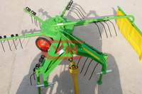 Râteau rotatif agricole YCM SXRR à trois points, monté sur tracteur, conception double face, roulement haute performance, machine agricole à haute productivité
