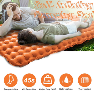 <span class=keywords><strong>Matelas</strong></span> auto-gonflant léger <span class=keywords><strong>pour</strong></span> 2 personnes avec double oreiller et pompe à pied intégrée, idéal <span class=keywords><strong>pour</strong></span> le voyage, le sommeil et le camping - Product Image 4