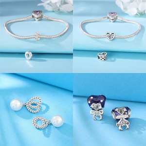 Dijes <span class=keywords><strong>de</strong></span> Plata 925, Éxito <span class=keywords><strong>de</strong></span> Ventas en Tiktok, Corazón Clásico, Amor, Rosa, Flor, Regalo para el Día <span class=keywords><strong>de</strong></span> San Valentín, Joyería <span class=keywords><strong>de</strong></span> Moda para Bodas y Fiestas - Product Image 3