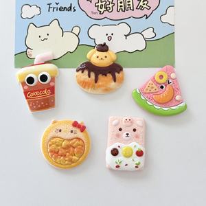 Bande dessinée écologique bricolage résine accessoires mignon rose Hamburger cochon crème pince à <span class=keywords><strong>cheveux</strong></span> coque de téléphone <span class=keywords><strong>boucle</strong></span> de chaussure - Product Image 4