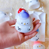 Jouet Squishy Bonhomme de Neige de Noël Adorable en TPR, Doux au Toucher Silicone, à Remontée Lente, Jouet Anti-Stress à Presser, Idéal pour les Fêtes d'Hiver et les Chaussettes de Noël