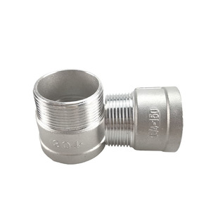 Adaptador de tubería de acero inoxidable de 1-3/4 pulgadas con rosca macho y hembra, conector de agua de igual diámetro - Product Image 3