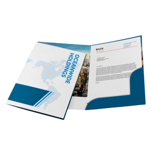 Cartelle di presentazione in carta per documenti con stampa Logo personalizzata cartelle di <span class=keywords><strong>File</strong></span> <span class=keywords><strong>A4</strong></span> con tasche - Product Image 2