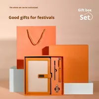 Carnet A5 professionnel en cuir PU, reliure filigranée, 100 pages, 100 feuilles, impression UV, coffret cadeau personnalisé haut de gamme avec emballage de luxe