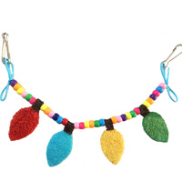 Petit oiseau coloré balançoire jouet luffa perroquet Puzzle peau de tigre pivoine rongeur jouet bois coton plastique cage à oiseaux pont suspendu